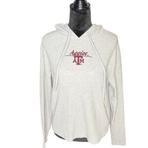 Wear by Erin Andrews Women's sz Large Texas A&M Hoodie, Gray Knit Long Sleeve